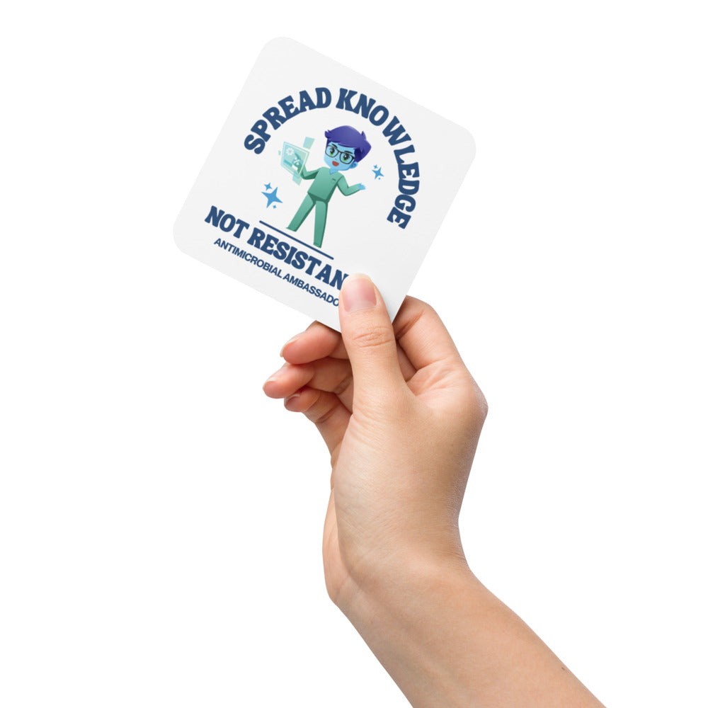 Spread Knowledge, Not Resistance - Cork-back coaster (Pack of 3)