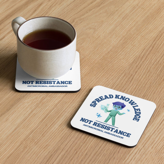 Spread Knowledge, Not Resistance - Cork-back coaster (Pack of 3)