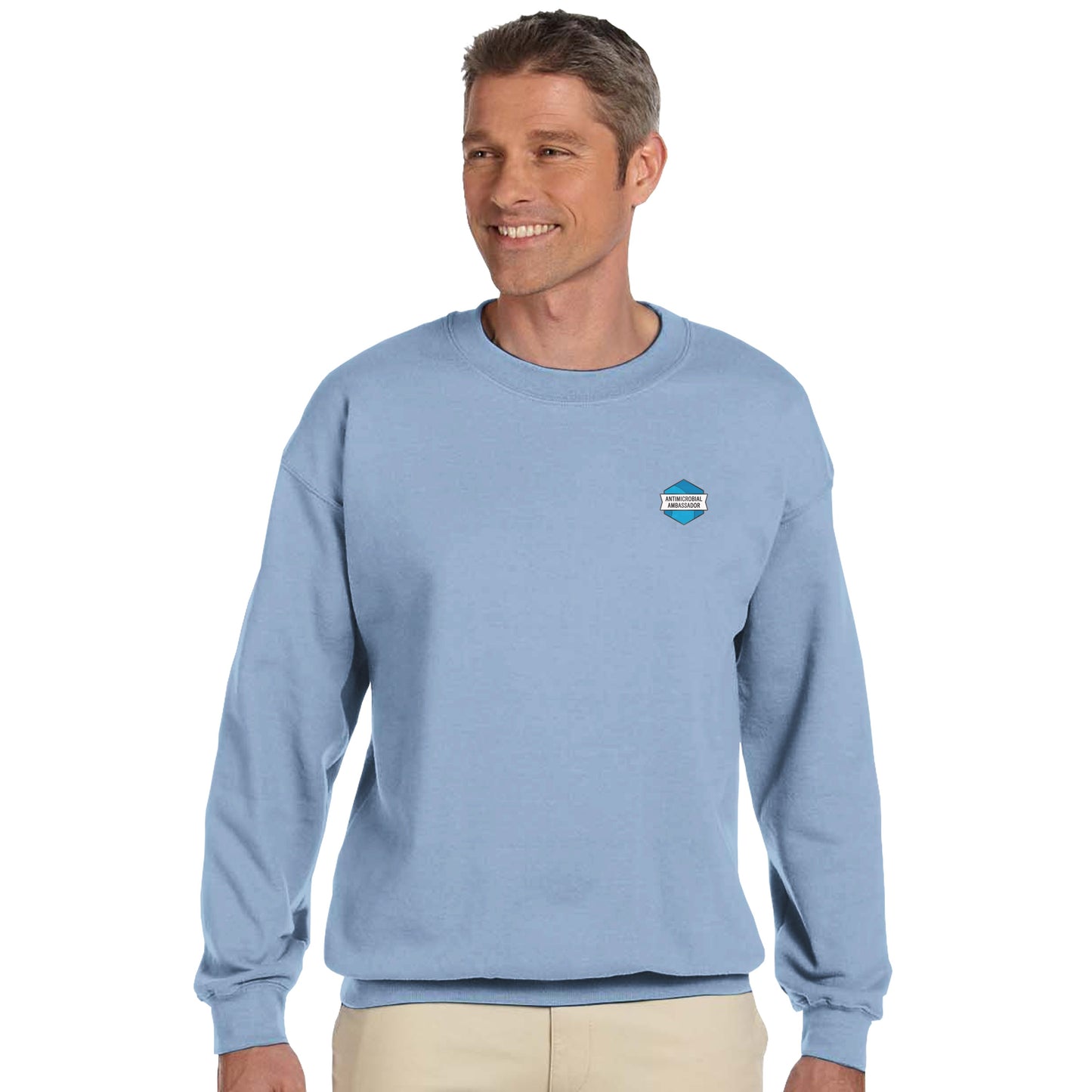 Antimicrobial Ambassador Pin Motif - Crewneck Sweatshirt