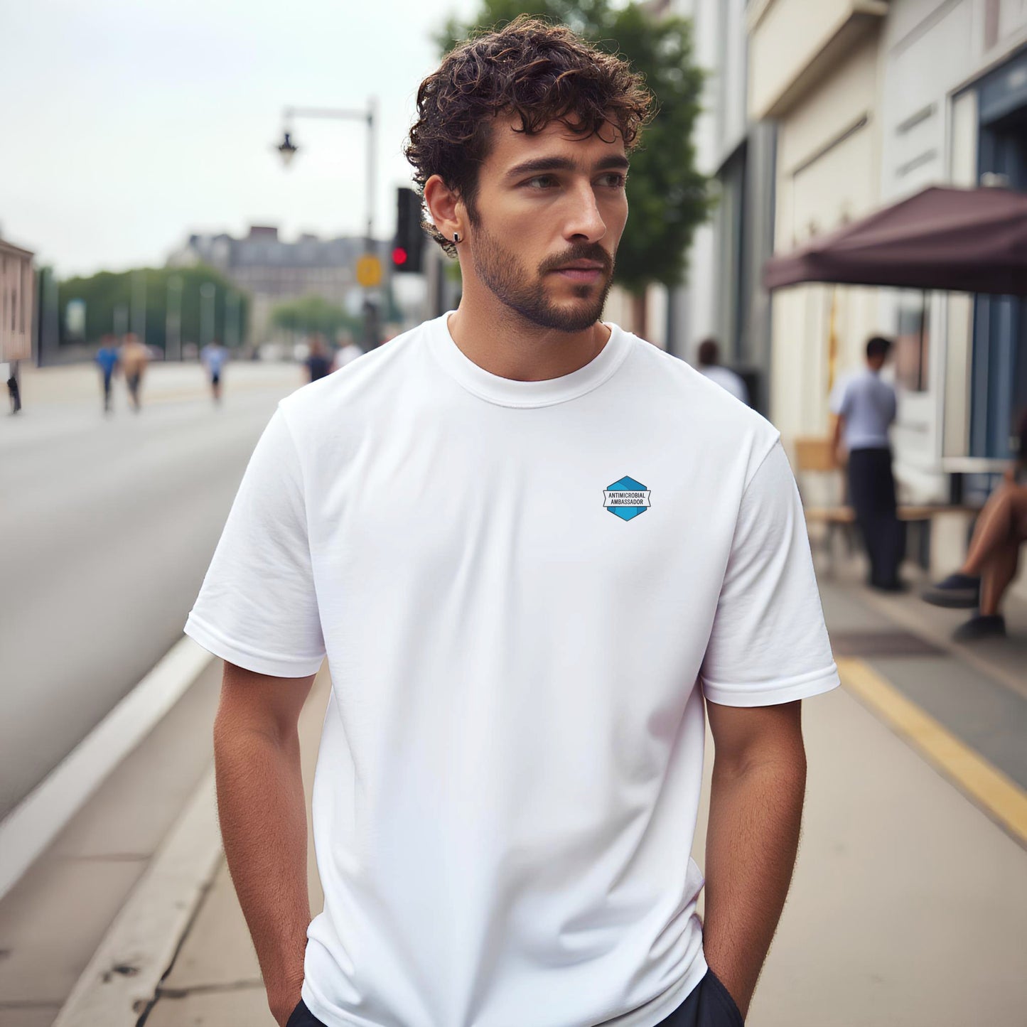Antimicrobial Ambassador Pin Motif - T-Shirt